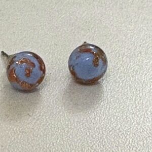 🇮🇹 Murano Italian Blown Glass Stud Earrings – Purchased in In Venice✨